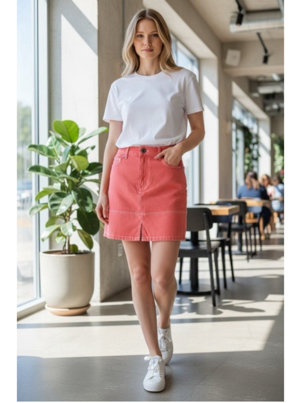 Wildfang The Essential Denim Work Skirt Large Retails $98